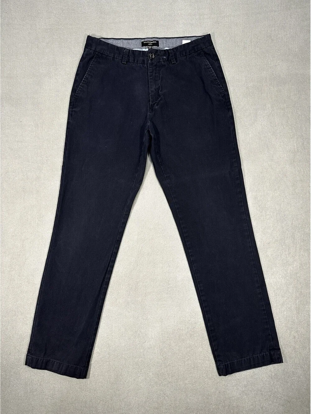 Banana Republic Aiden Fit Chinos Pants Mens 31x29.5 Navy Blue Slim Cotton